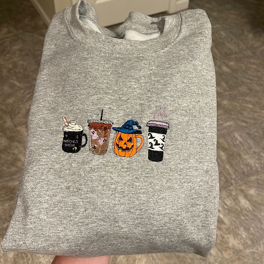 Halloween Embroidered Crewneck